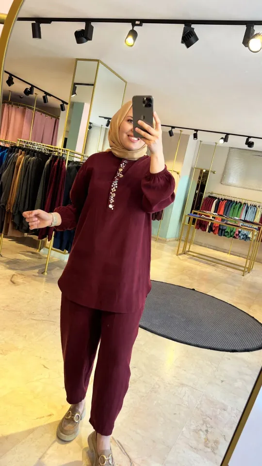 Sedefli Bayan Pantolon Takım