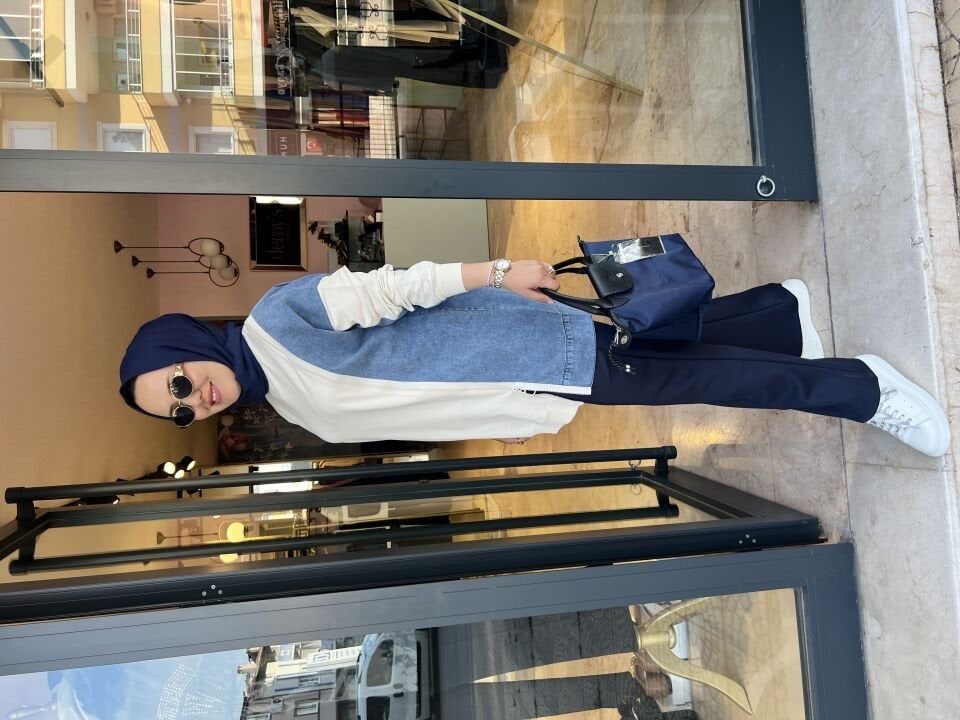 Kot Detaylı Bayan Sweat Krem