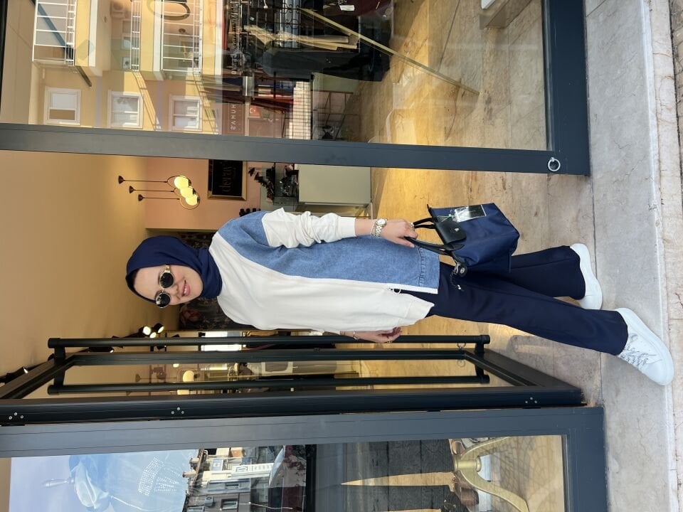 Kot Detaylı Bayan Sweat Krem