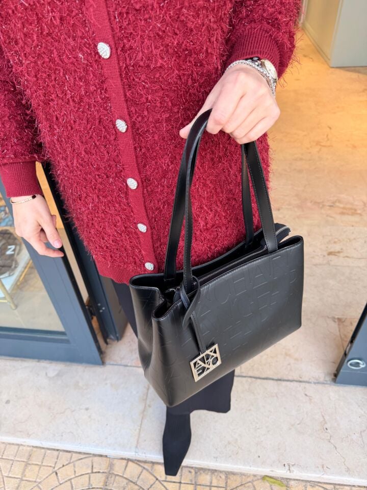 Sakallı Bordo Hırka