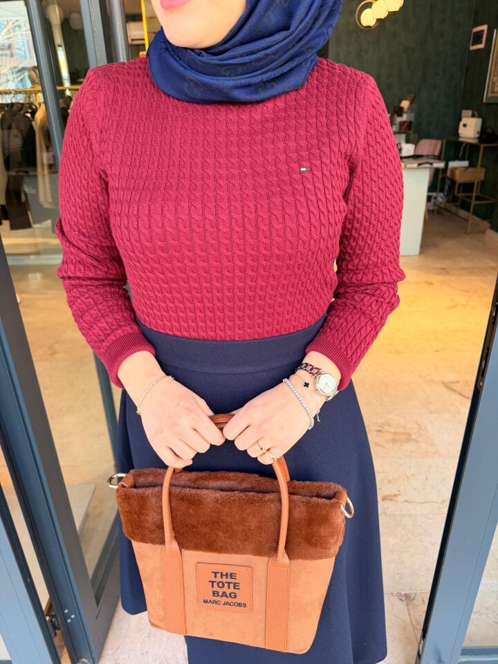 Tommy Bordo Kadın Triko