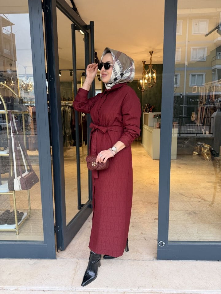 Tam Boy Mevsimlik Kaputone Kap Bordo