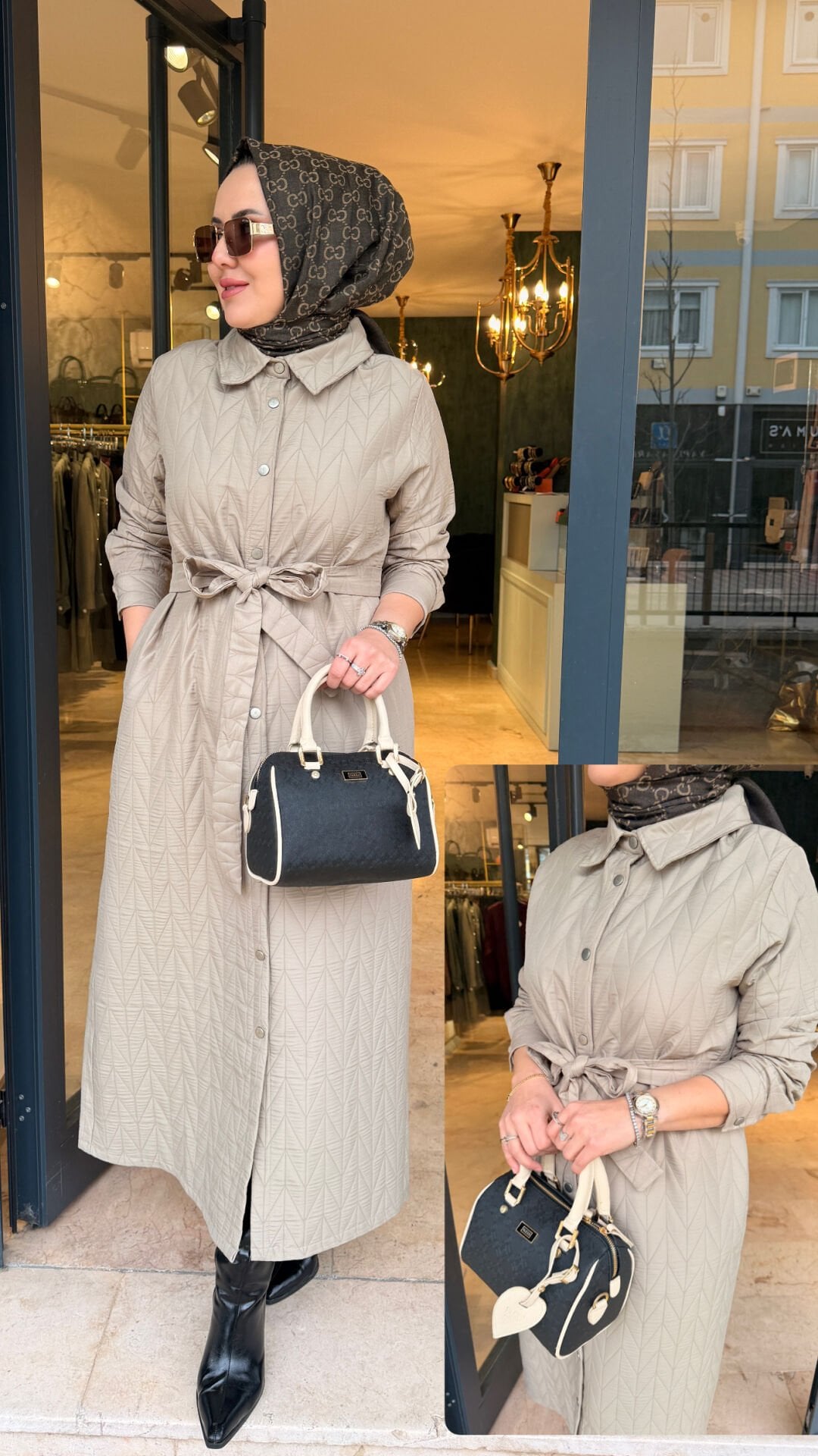 Tam Boy Mevsimlik Kap Kapitone  Vizon