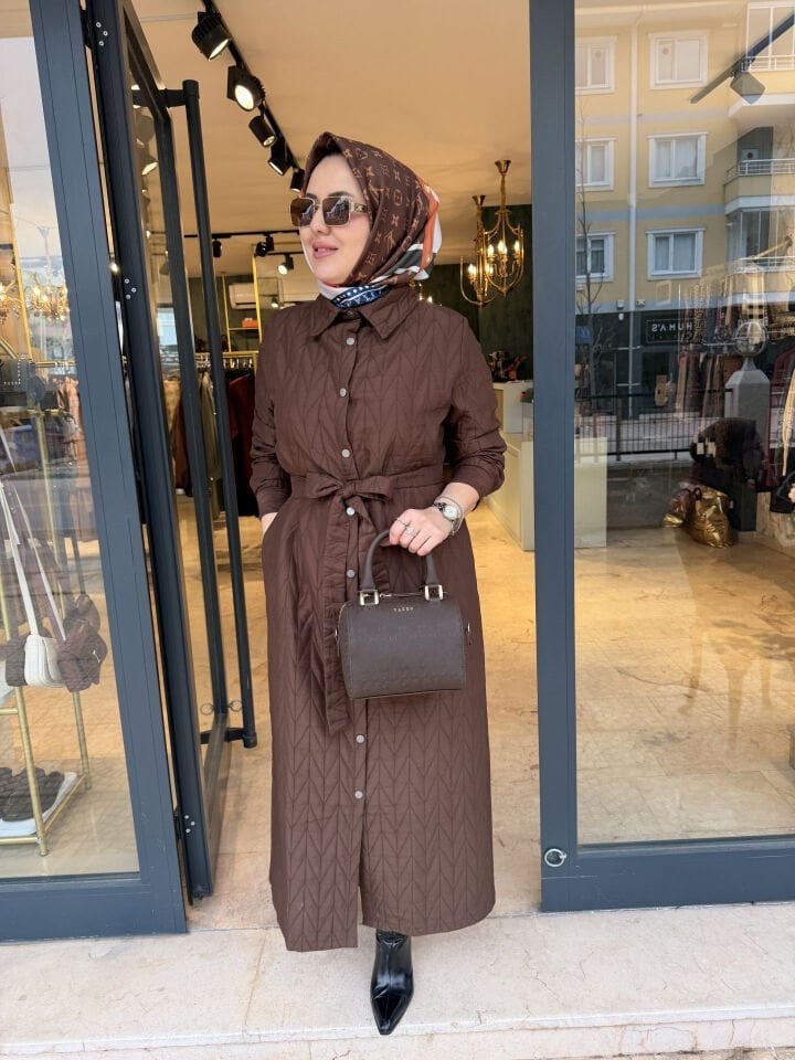 Tam Boy Kapitone Kap Kahverengi