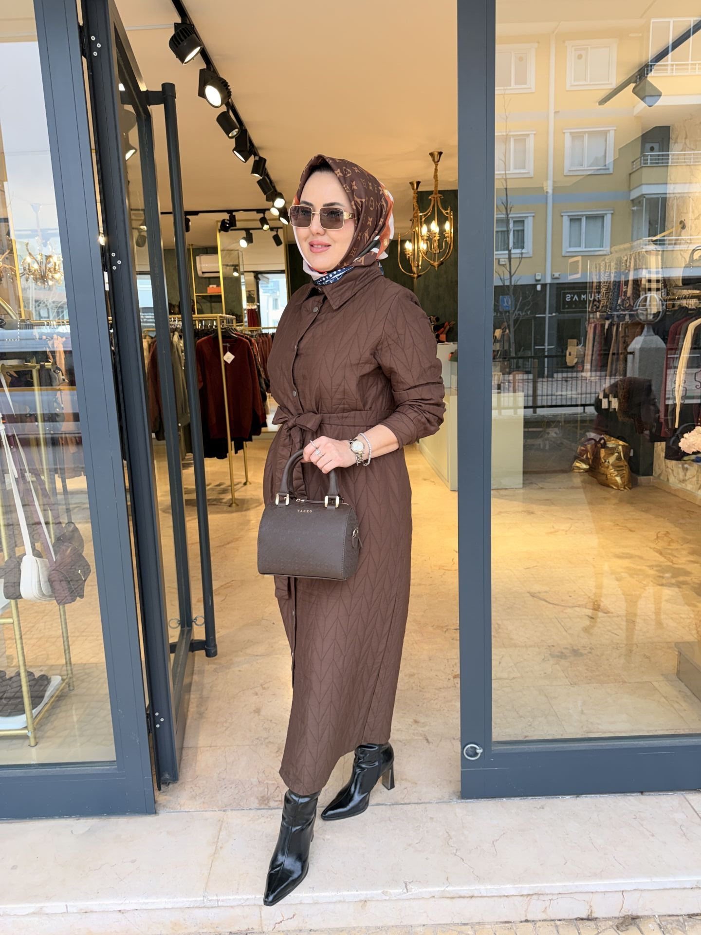 Tam Boy Kapitone Kap Kahverengi