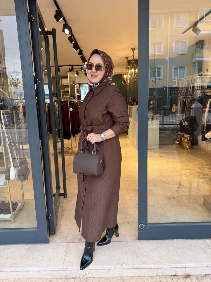 Tam Boy Kapitone Kap Kahverengi