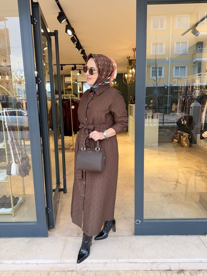 Tam Boy Kapitone Kap Kahverengi